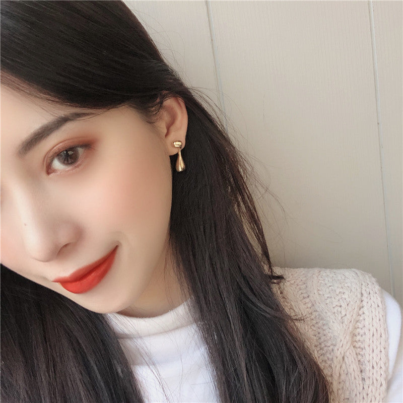 Metal Geometric Asymmetric Notes Stud Earrings South Korea Fashion Temperament Personality Girl Women Jewelry Gift Accessories