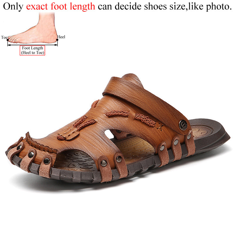 Microfiber Leather Summer Breathable Casual Slip On Flat Mens Sandals Beach Sandal Man Shoes Sandles Sandalen Heren Comfort Soft