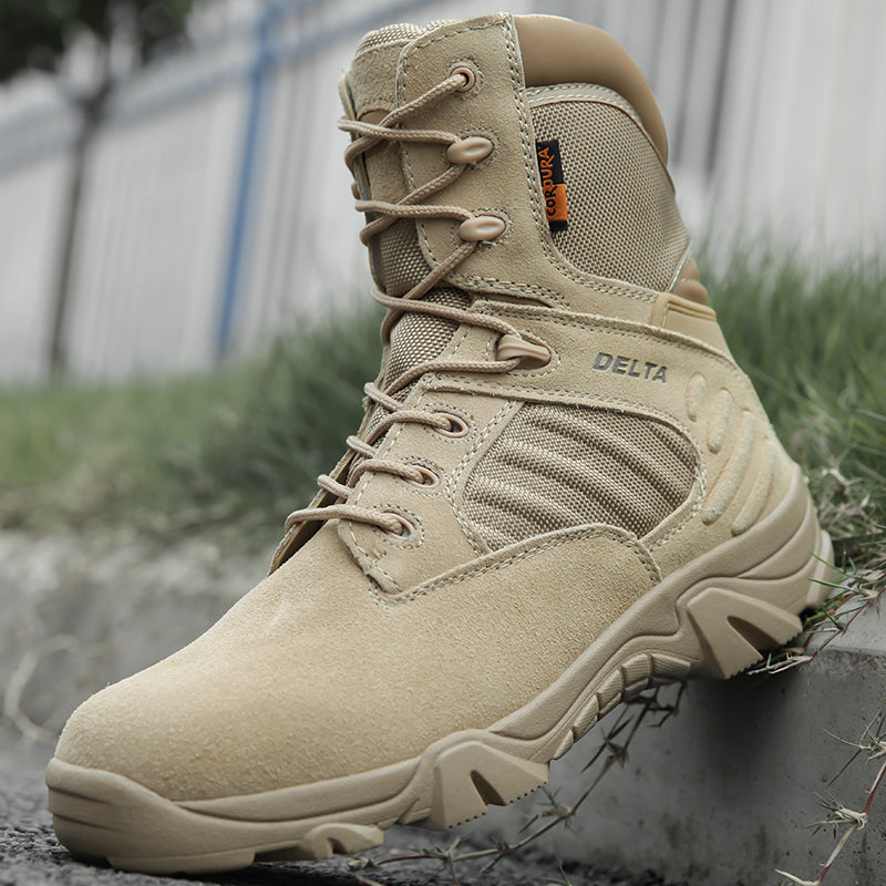 Military Tactical Mens Boots Special Force Leather Waterproof Desert Combat Ankle Boot Army Work Shoes Plus Size 39-47