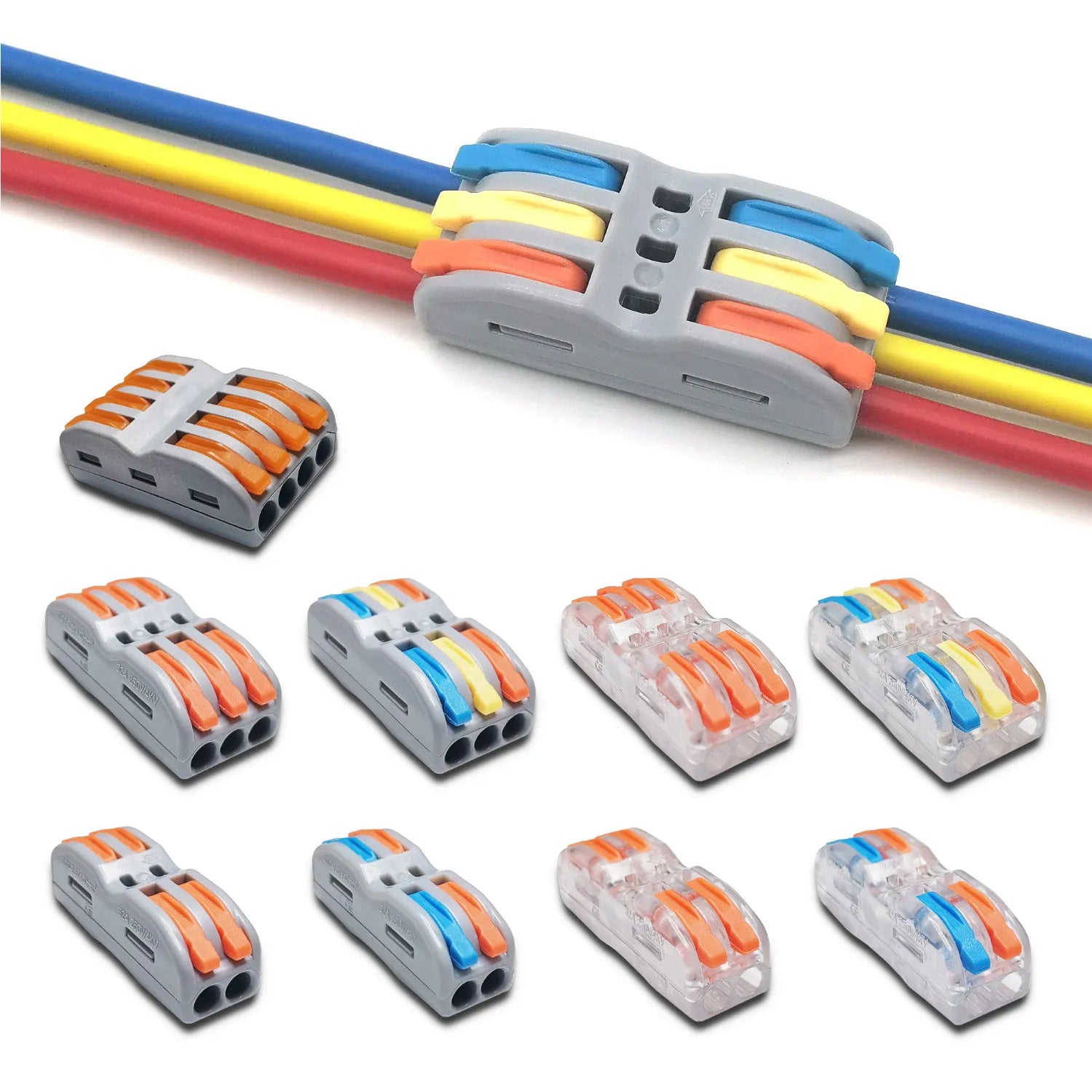 Mini Fast Boxed Wire Connector Spl-2/3/4 Spl-42/62 Compact Conductor Spring Wiring Connector Conductor Push-In Terminal Block