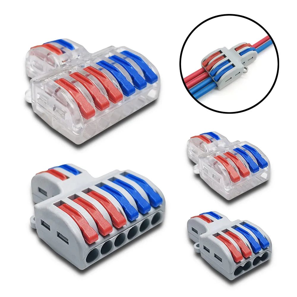 Mini Fast Boxed Wire Connector Spl-2/3/4 Spl-42/62 Compact Conductor Spring Wiring Connector Conductor Push-In Terminal Block