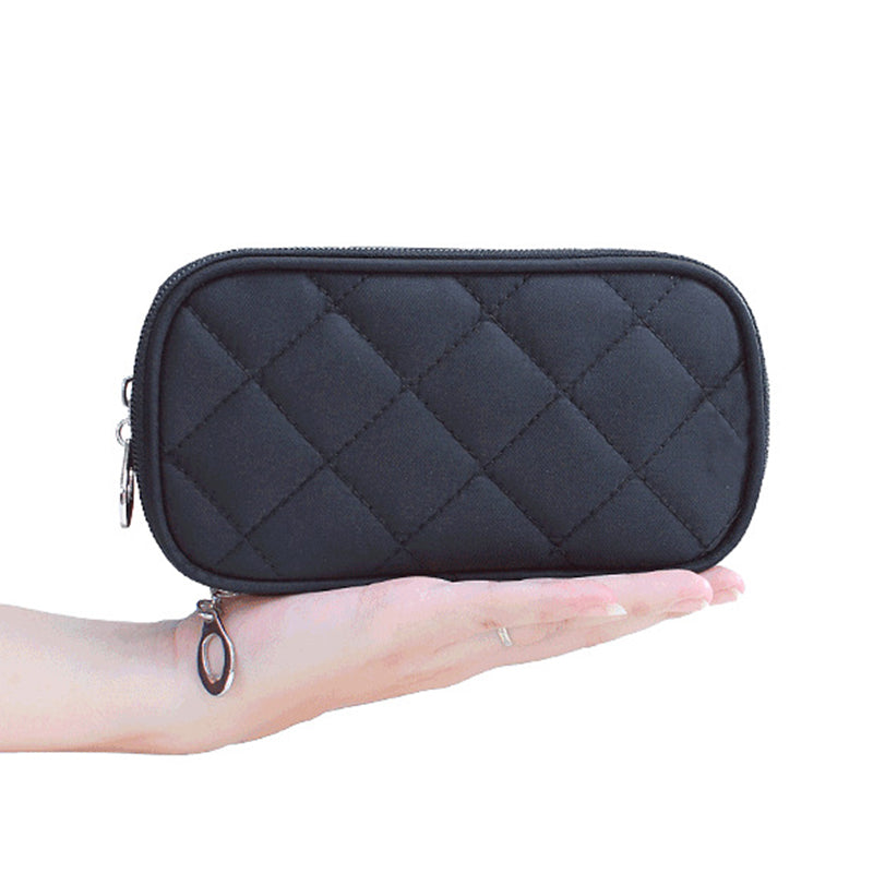 Mini Waterproof Cosmetic Bag Simple Solid Color Portable Make Up Storage Pouch Travel Female Makeup Brush Holder Toiletry Cases