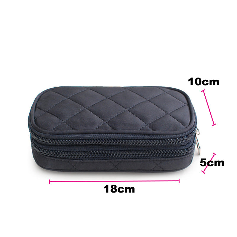 Mini Waterproof Cosmetic Bag Simple Solid Color Portable Make Up Storage Pouch Travel Female Makeup Brush Holder Toiletry Cases