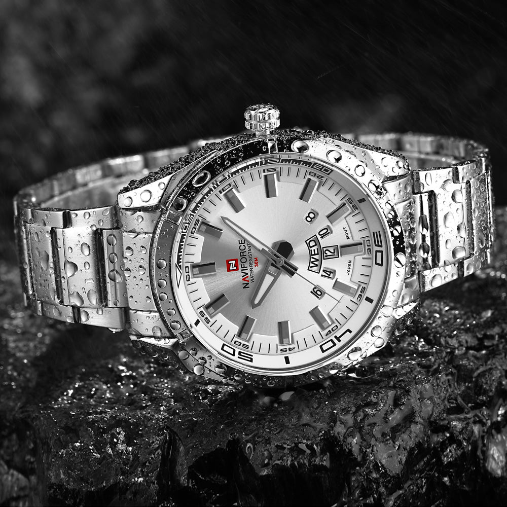 Naviforce 9038 Luxury Brand Men Sport Watches Men'S Quartz Clock Man Stainless Steel Army Military Wrist Watch Relogio Masculino