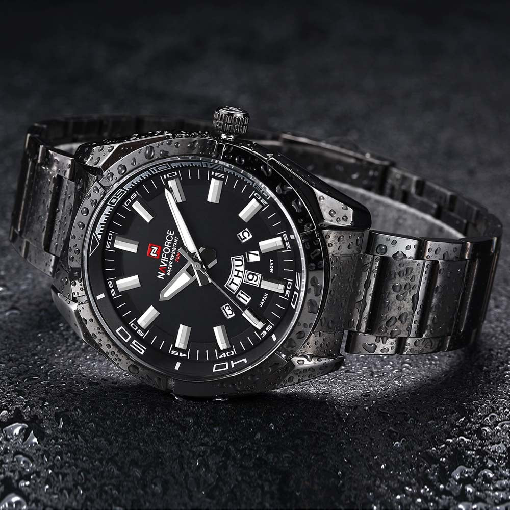 Naviforce 9038 Luxury Brand Men Sport Watches Men'S Quartz Clock Man Stainless Steel Army Military Wrist Watch Relogio Masculino