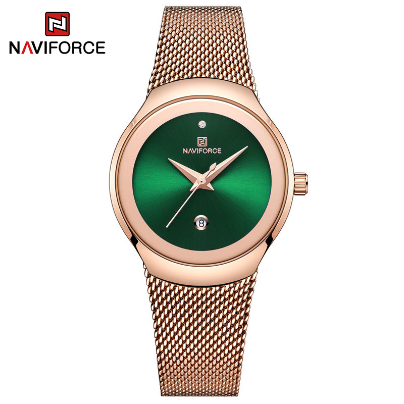Naviforce Watch Women Fashion Dress Quartz Watches Lady Stainless Steel Waterproof Wristwatch Simple Girl Clock Relogio Feminino