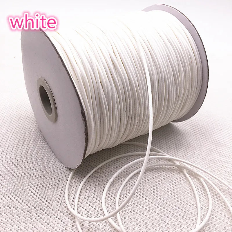 New 10 Meters 1Mm 1.5Mm Waxed Cotton Cord Waxed Thread Cord String Strap Necklace Rope Bead Diy Jewelry Making For Bracelet