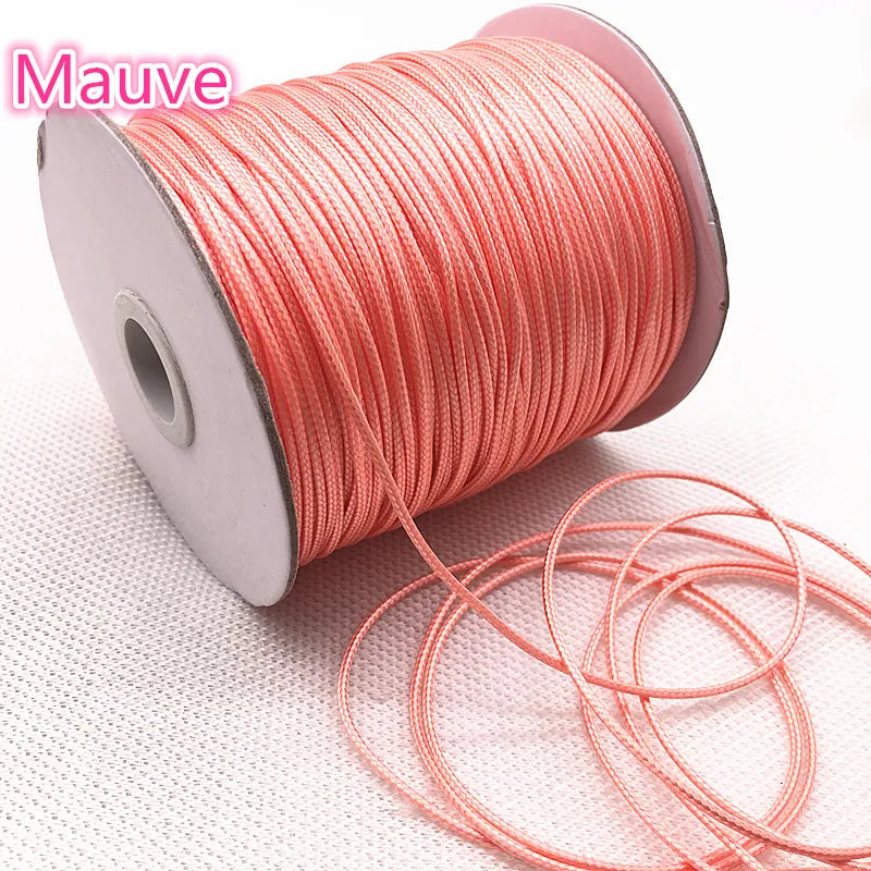New 10 Meters 1Mm 1.5Mm Waxed Cotton Cord Waxed Thread Cord String Strap Necklace Rope Bead Diy Jewelry Making For Bracelet