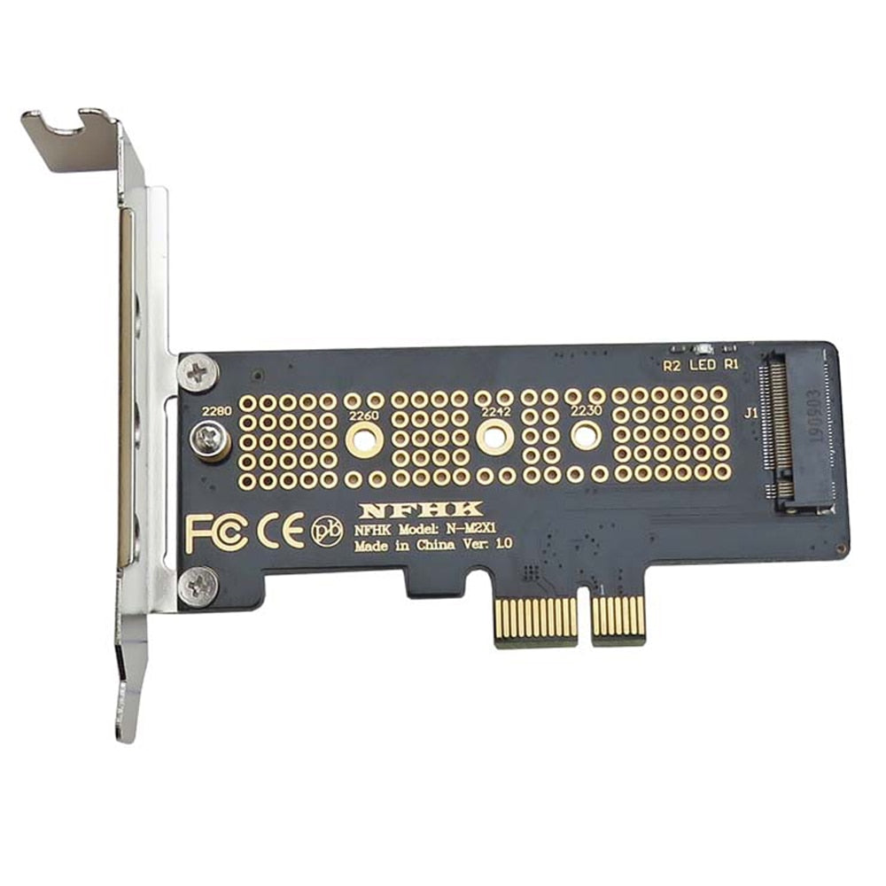 Nvme Pcie M.2 Ngff Ssd To Pcie X1 Adapter Card Pcie X1 To M.2 Card With Bracket