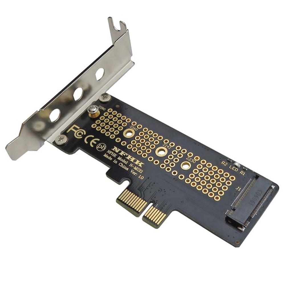 Nvme Pcie M.2 Ngff Ssd To Pcie X1 Adapter Card Pcie X1 To M.2 Card With Bracket