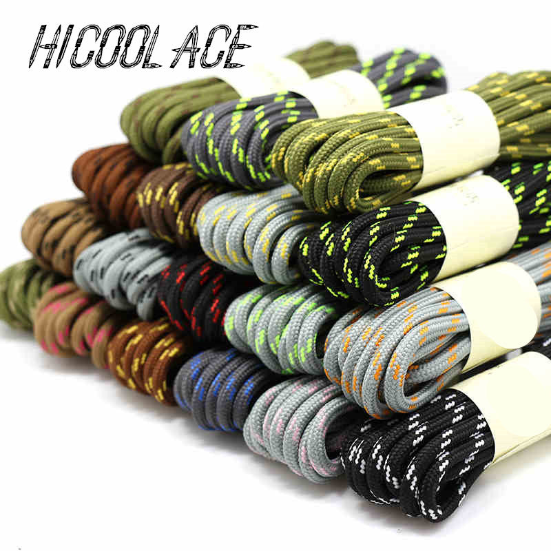 New 100-160Cm Outdoor Shoelaces Hiking Shoe Laces Round Tooling Shoelaces Dot Boot Laces For Boot Hiking Walking Shoes 1 Pair