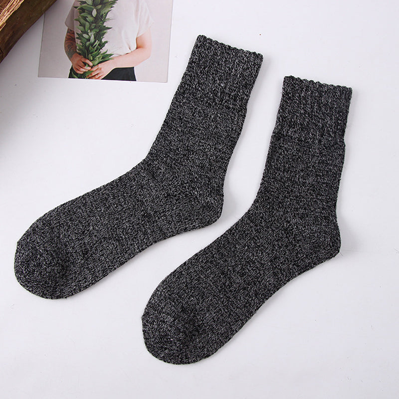 New 5 Pair/Lot Men'S Wool Socks Stripe Casual Comfortable Calcetines Hombre Thick Winter Keep Warm  Male High Quality