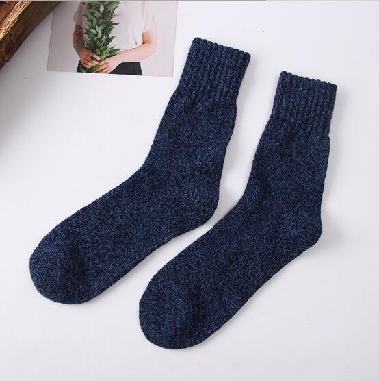 New 5 Pair/Lot Men'S Wool Socks Stripe Casual Comfortable Calcetines Hombre Thick Winter Keep Warm  Male High Quality