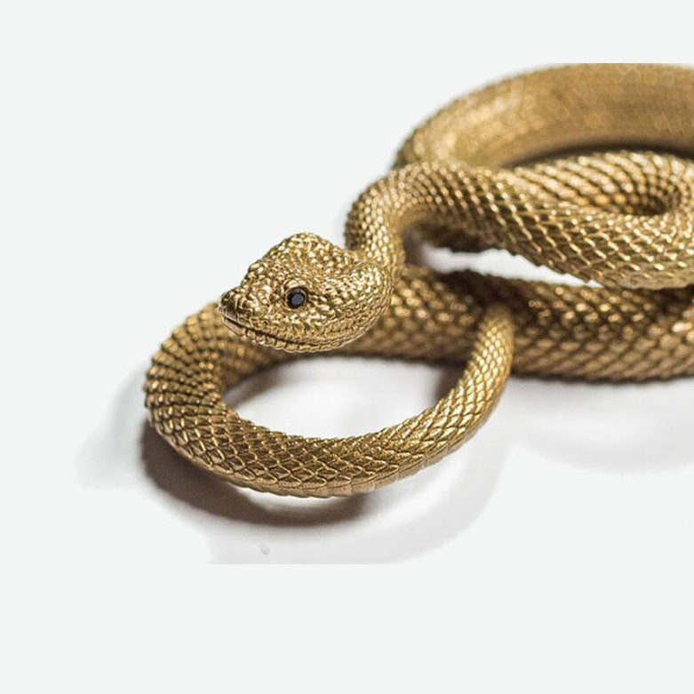 New Brass Metal Snake Pendant Key Chain Men Vintage Handmade Fashion Copper Key Ring Animal Keychain Top Gift Jewelry K3148