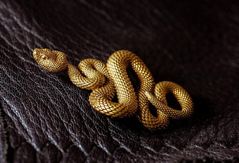 New Brass Metal Snake Pendant Key Chain Men Vintage Handmade Fashion Copper Key Ring Animal Keychain Top Gift Jewelry K3148