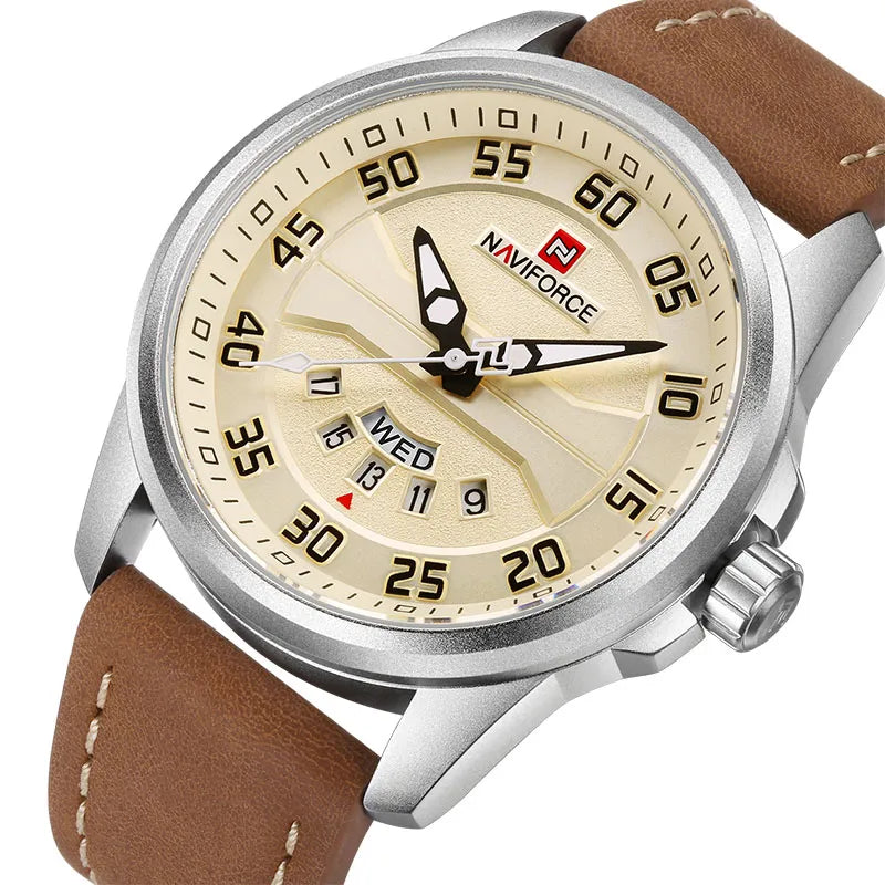 New Luxury Brand Naviforce Men Fashion Casual Watches Men&#39;S Quartz Clock Man Leather Strap Army Military Sports Wrist Watch