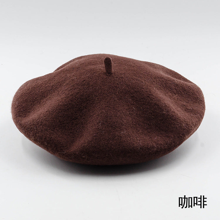 New Winter Women Hat Vintage Berets Wool 32Colors Caps Pillbox Hat Gorras Planas Hombre Hats Beret Boinas Mujer Wool Beanie Hats