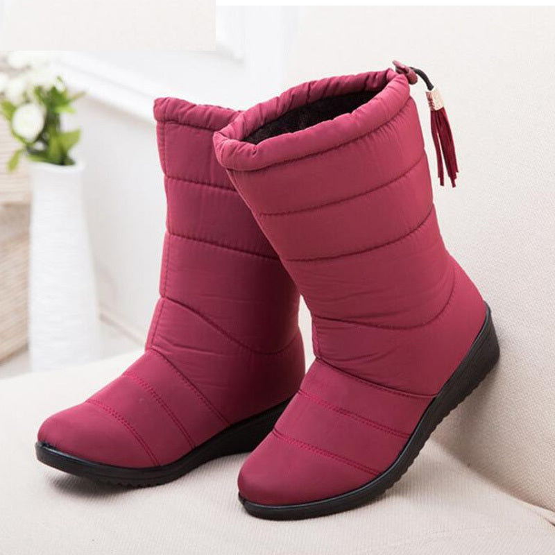 New Women Boots Waterproof Down Winter Boots Female Warm Ankle Snow Boots Ladies Shoes Woman Winter Shoes Heels Botas Mujer