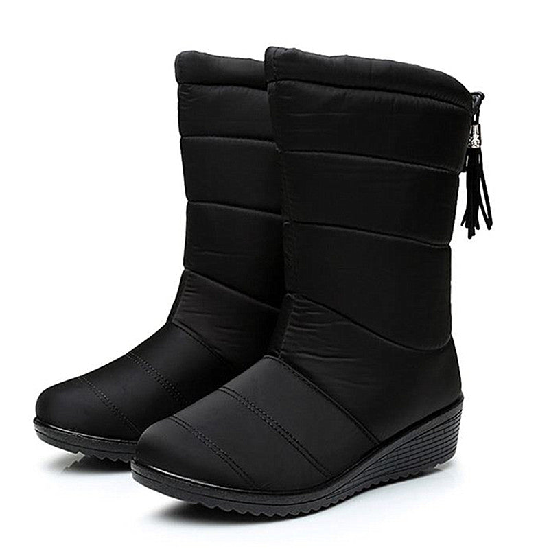 New Women Boots Waterproof Down Winter Boots Female Warm Ankle Snow Boots Ladies Shoes Woman Winter Shoes Heels Botas Mujer