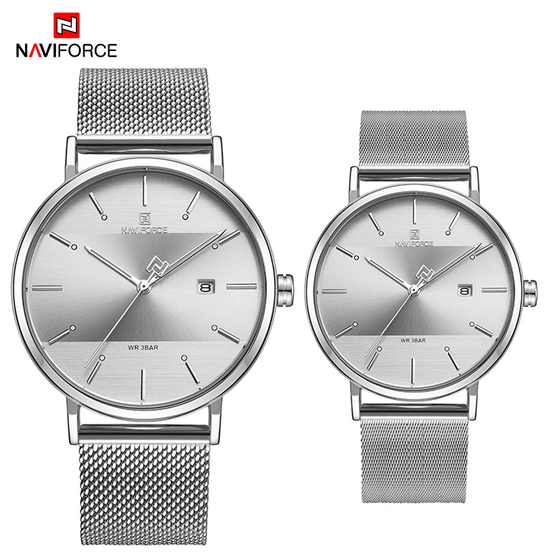 Newest Lover'S Watches Naviforce Quartz Simple Clock Men Women Waterproof Full Steel Couple Wristwatches Relogio Masculino 2021