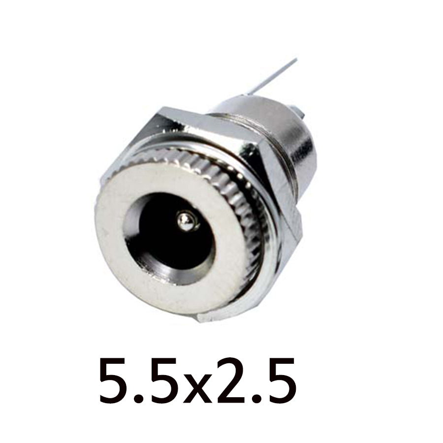 Ninthqua 1/2/5/10Pcs Dc-099 5.5Mm X 2.1Mm 2.5Mm Dc Power Jack Socket Dc099 Female Panel Mount Connector Metal 5.5*2.1 5.5*2.5