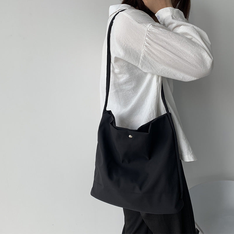 Nylon Canvas Shoulder Shopper Bag For Women 2023 Cotton Cloth Female Student Messenger Bag Large Eco Shopping Tote Bags Handbags