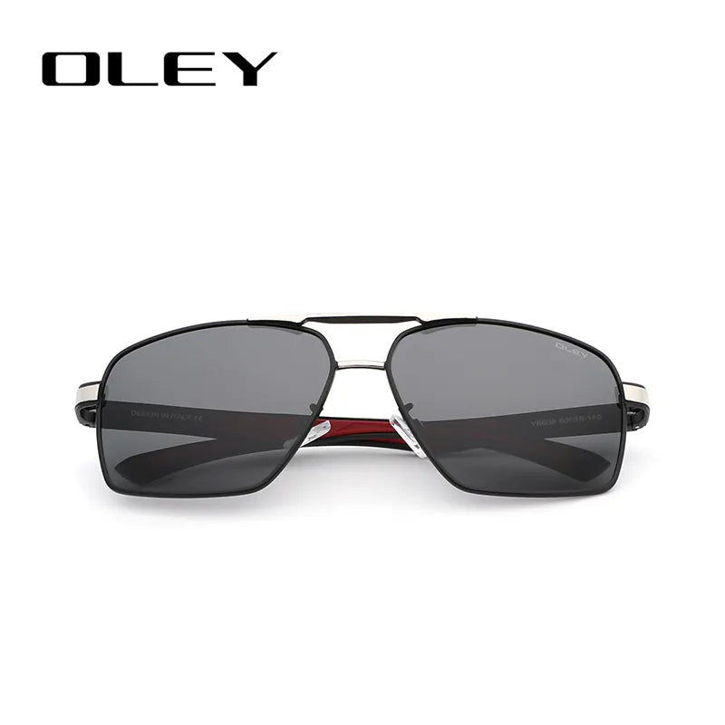 Oley Brand Design Classic Pilot Polarized Sunglasses Men&#39;S Aluminum Color-Change Lens Goggles Oculos De Sol Accept Custom Logo