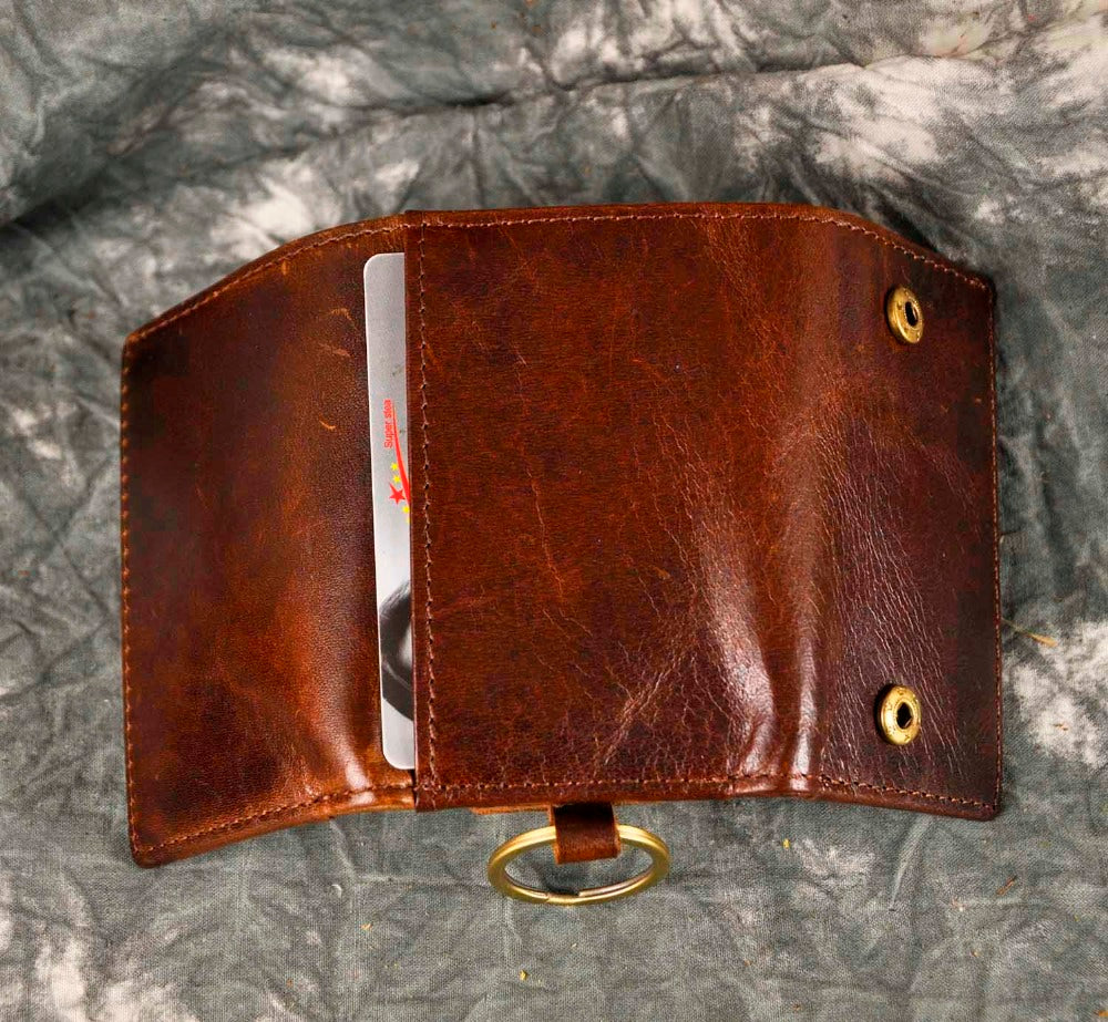 Original Leather Men Fashion Multifunction Coin Wallet Car Remote Case Key Ring Case Holder Chain Designer Key Package Bag 230-C