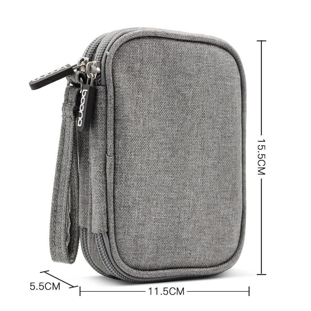 Oxford Fabric Double Deck Soft Shockproof Carrying Digital Organizer Travel External Storage Hdd Case Hard Drive Pouch Bag