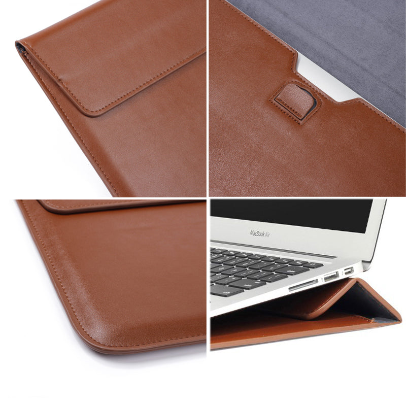 Pu Leather Laptop Sleeve Bag For Macbook Pro 13 M1 2021 New Pro 14 16 12 15 Case For Xiaomi Air 13.3 For Matebook 14 Stand Cover