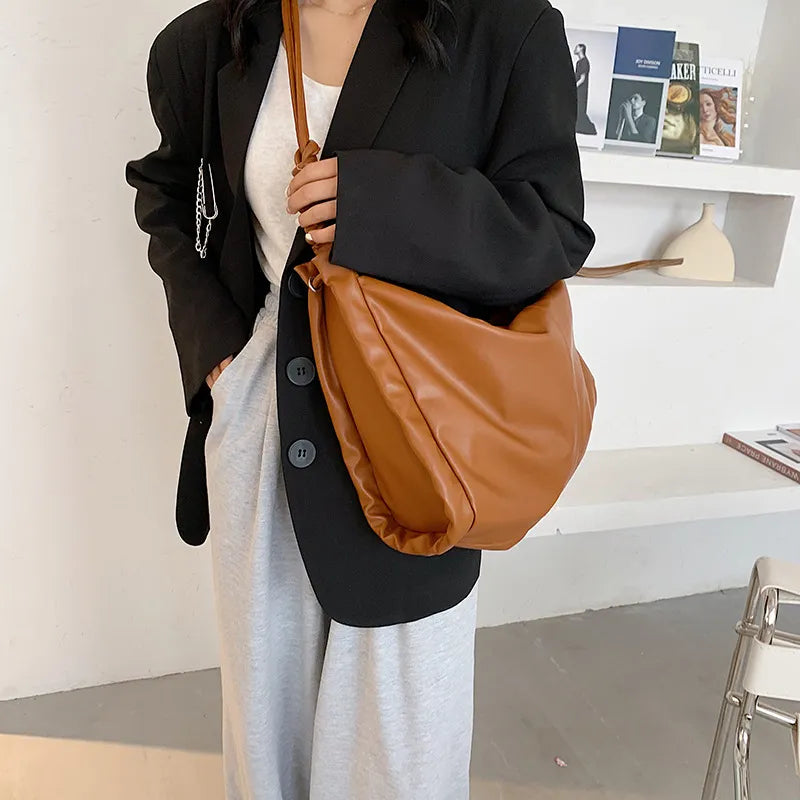 Pu Leather Shoulder Bags For Women Handbag Designer Hand Bags Women&#39;S Messenger Bags Trend Brand Large Capacity Travel Totes