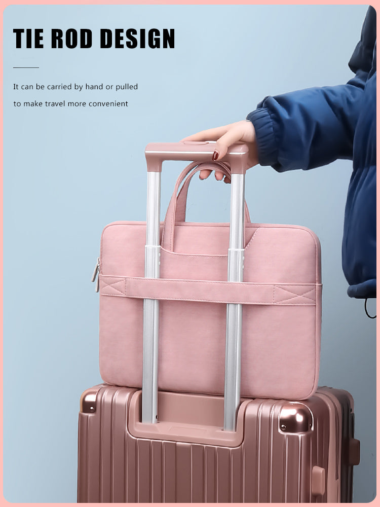 Pu Leather Women Laptop Bag Notebook Case Carrying Briefcase For Macbook Air 13.3 14 15.6 Inch Men Handbags Shoulder Sleeve Bag