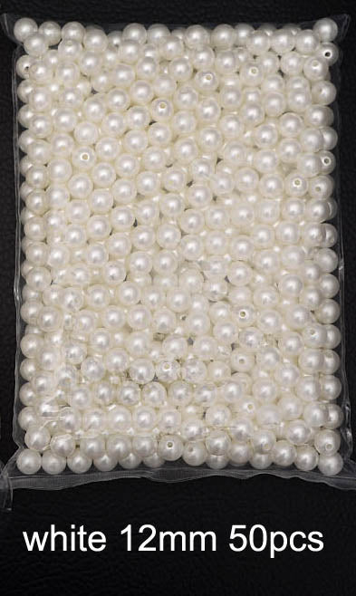 Pick Size 6-16Mm Abs Pearls Imitation Pearl Beads White Beige Color Round Loose Beads For Bracelet Diy Jewelry Findings
