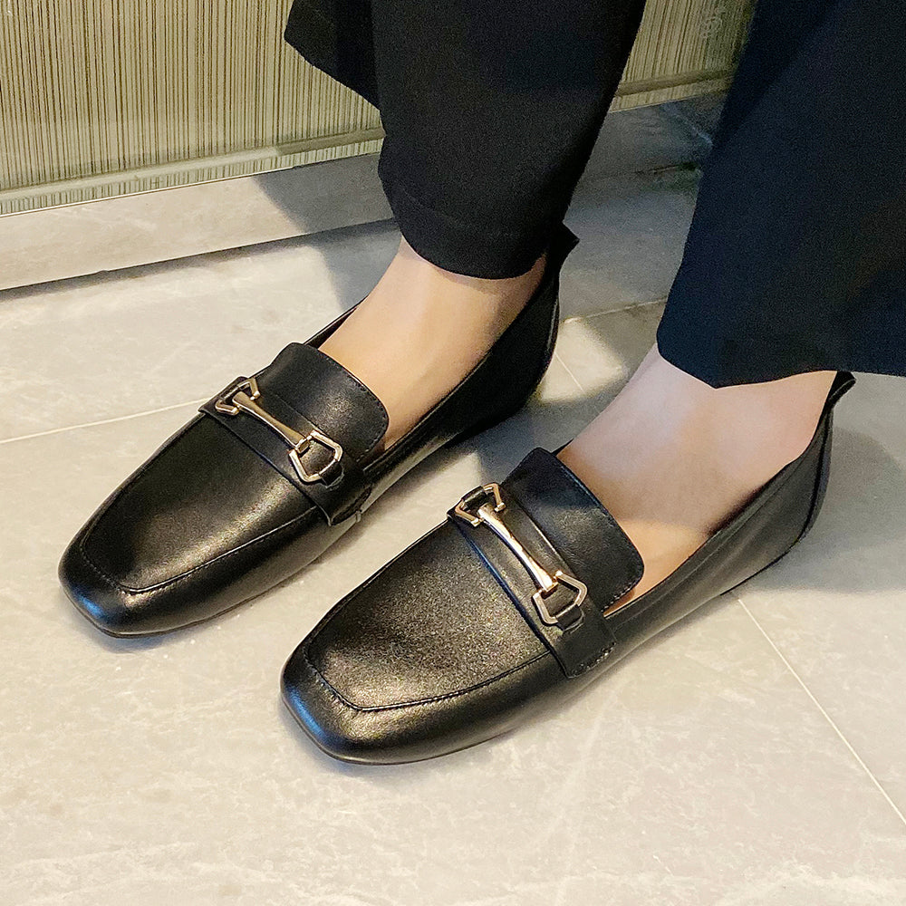 Plus Size 34-43 Women Shoes Woman Soft Genuine Leather Flat Shoes Female Casual Work Loafers Women Moccasins Ladies Shoes Oxford