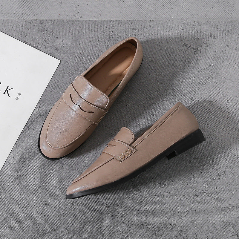 Plus Size 44 Spring Designer Shoes Woman Quality Leather Slip On Flats Shoes For Women Loafers Ladies Shoe Zapatos De Mujer Jj22