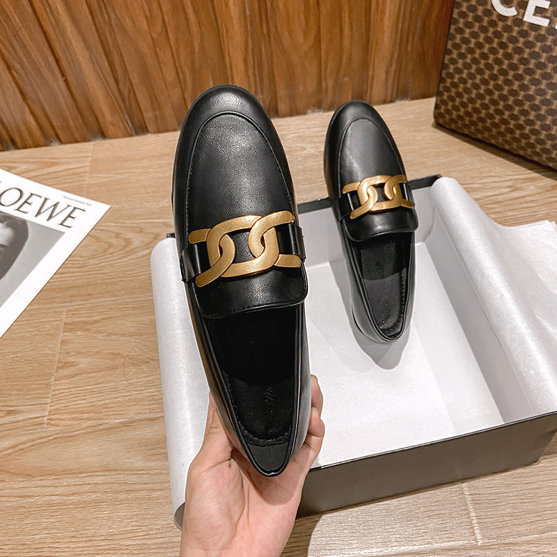 Plus Size 44 Spring Designer Shoes Woman Quality Leather Slip On Flats Shoes For Women Loafers Ladies Shoe Zapatos De Mujer Jj22