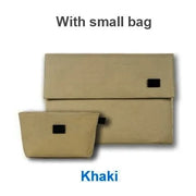 Khaki with small bag