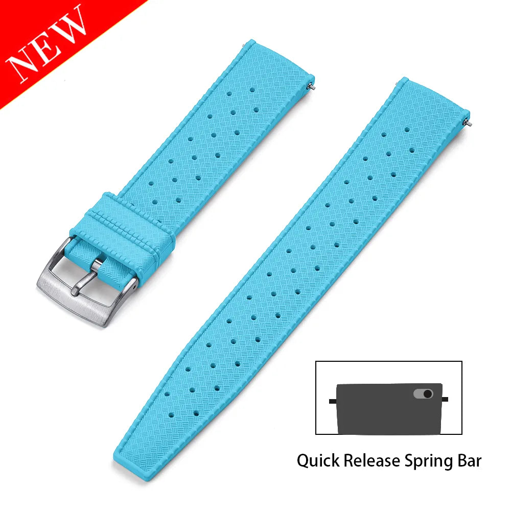 Premium-Grade Tropic Rubber Watch Strap 18Mm 20Mm 22Mm For S-Eiko Srp777J1 New Watch Band Diving Waterproof Bracelet Black Color