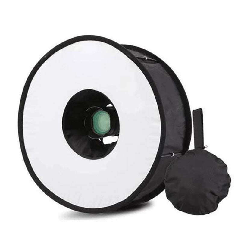 Ring Softbox Speedlite Softbox Flash Light Stand 45Cm Foldable Diffuser Ring Speedlight Soft Box For Canon Nikon Speedlight