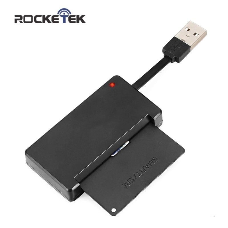 Rocketek Usb 2.0 Smart Card Reader Cac,Id Bank Card,Sim Card Cloner Connector Cardreader Adapter Pc Computer Laptop Accessories