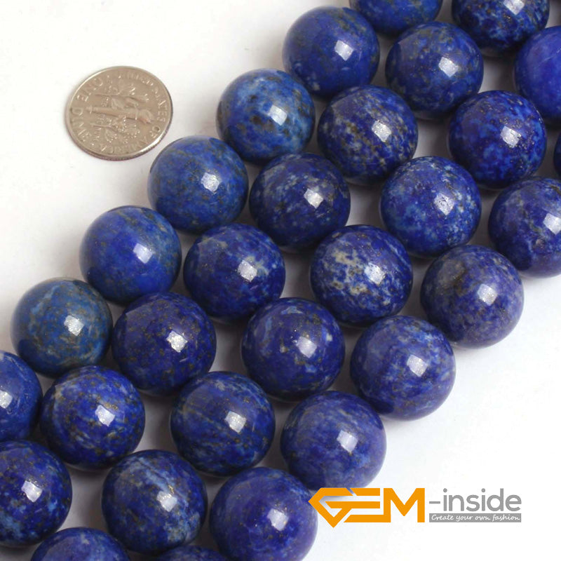 Round Blue Lapis Lazuli Beads Natural Lapis Lazuli Stone Diy Loose Beads For Jewelry Making Beads Strand 15 Inches Wholesale !