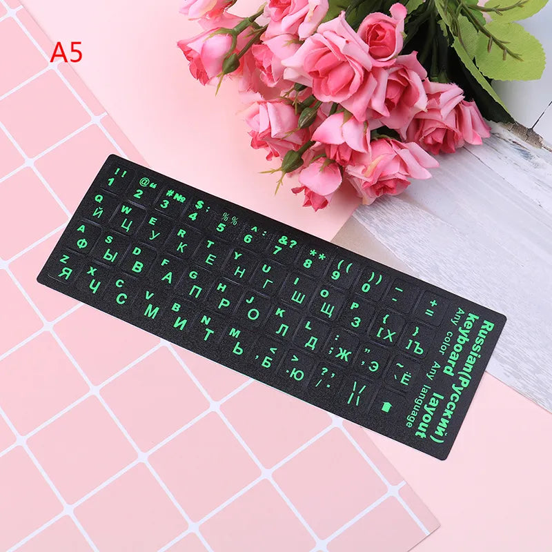 Russian Keyboard Cover Stickers For Mac Book Laptop Pc Keyboard 10" To 17" Computer Standard Letter Layout Keyboard Covers Film