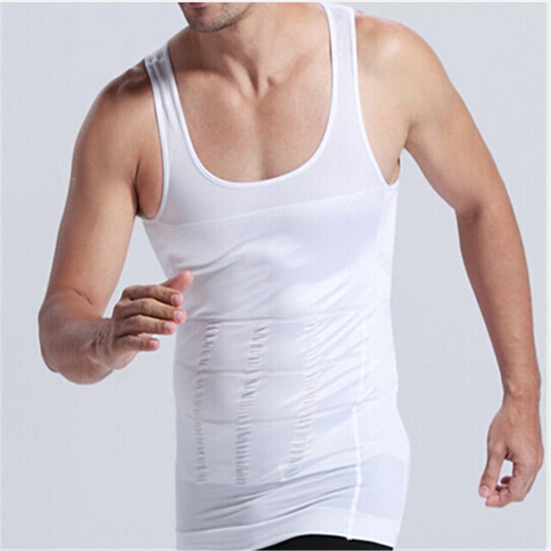 S-Xxl Mens Sleeveless Shirt Slimming Body Shaper Belly Underwear Vest Compression Casual Tank Top Workout Bodybuilding Clothing