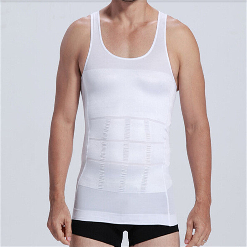 S-Xxl Mens Sleeveless Shirt Slimming Body Shaper Belly Underwear Vest Compression Casual Tank Top Workout Bodybuilding Clothing