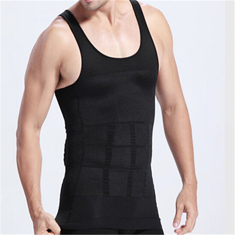 S-Xxl Mens Sleeveless Shirt Slimming Body Shaper Belly Underwear Vest Compression Casual Tank Top Workout Bodybuilding Clothing