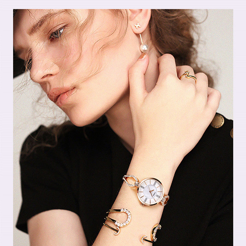 Sinobi Luxury Brand Women Watches Diamond Bracelet Watch Women Elegant Ladies Girls Quartz Wristwatch Female Dress Watches Gift