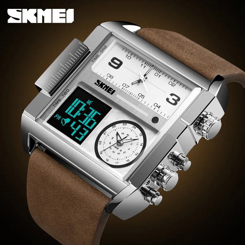 Skmei Sports Watch Men Top Luxury Brand Waterproof Wristwatch Men Quartz Analog Digital Watches Relogio Masculino 1584