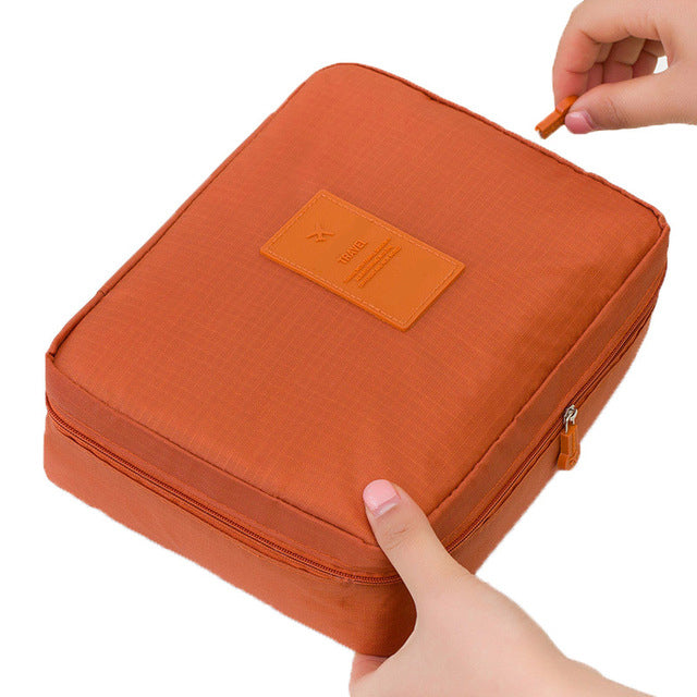 Sobu Waterproof Portable Zipper Cosmetic Bag Dot Beauty Case Make Up Tas Purse Organizer Storage Travel Wash Pouch K1049