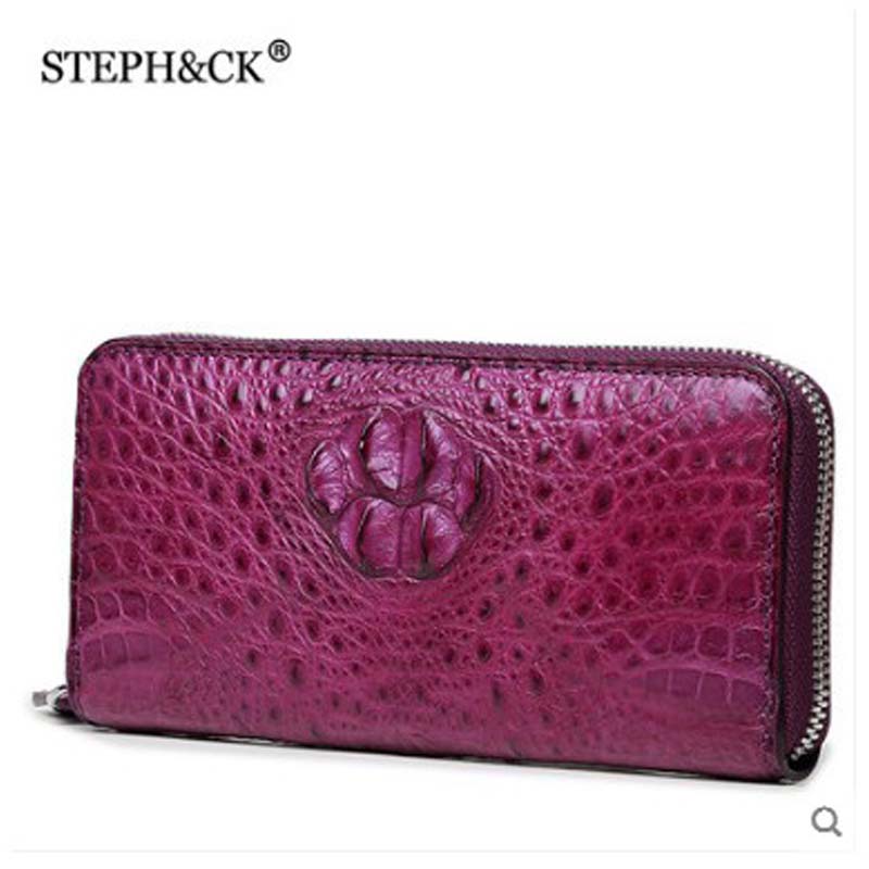 Steph&Ck Lady Bag Alligator Leather Lady Hand Bag Leather Clutch Lady Casual Clutch Large Capacity Clutch