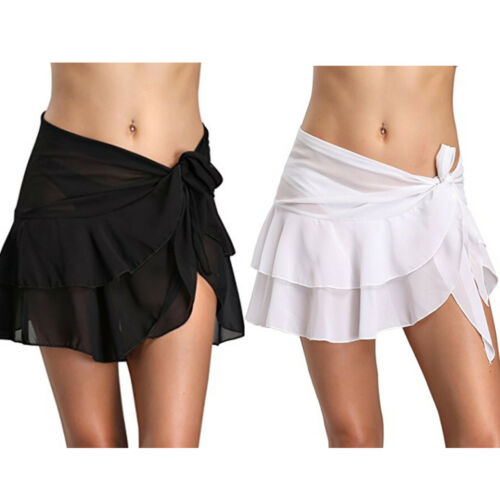 See Through Bikini Cover Up Short Women Beach Skirts Swimwear Pareo Wrap Sarong Skirt Swimsuit Beachwear